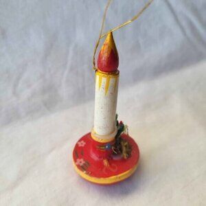 Vintage Ornament Wooden Candle Stick